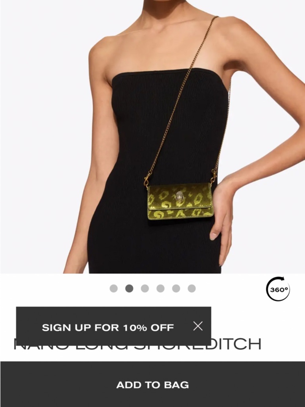 Olive Green Velvet Chain Crossbody Bag